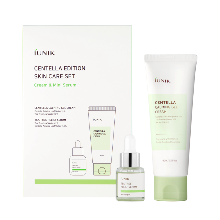 iUnik Centella Edition Skincare Set (60ml Gel Cream + 15ml)